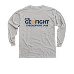 The Geofight Youth Tees, a Sport Grey Youth Long Sleeve Tee (back-view)