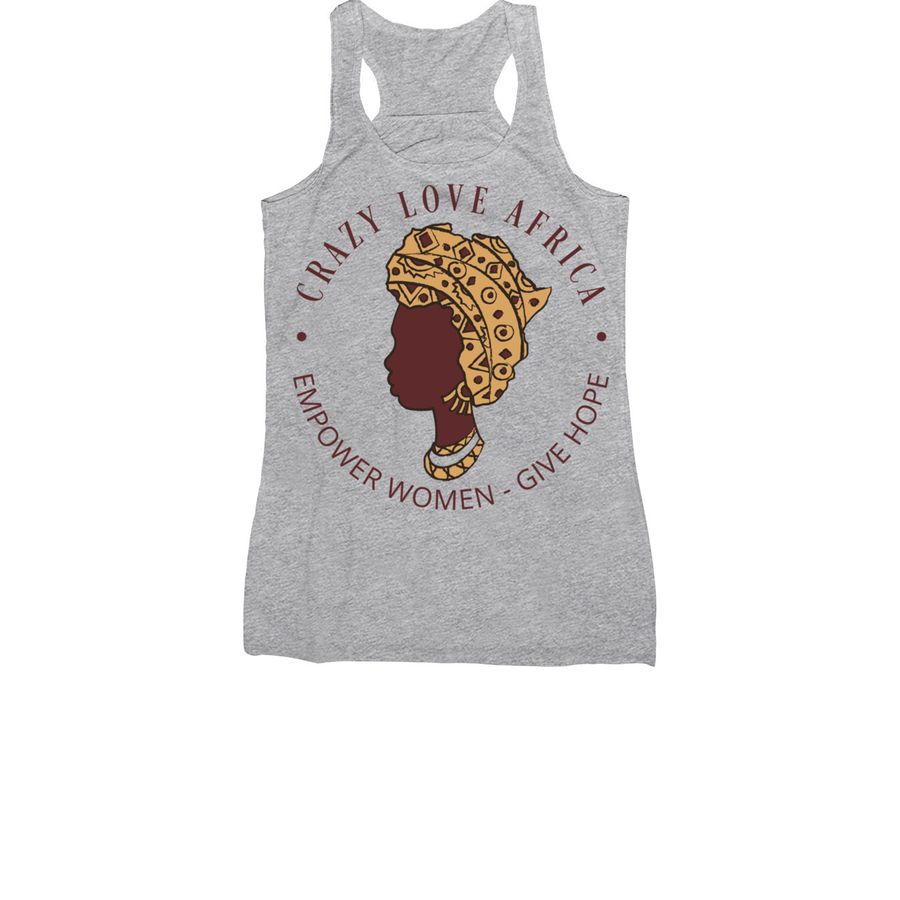Crazy Love Africa Swag, a Athletic Heather Women's Racerback