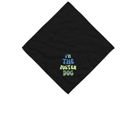 i'm the foster dog, a Black Cotton Bandana