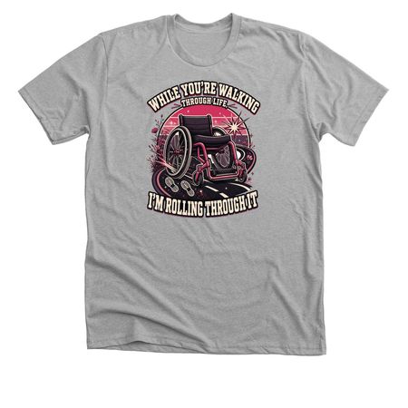 Roll Through, a Athletic Heather Premium Unisex Tee