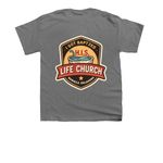 I got baptized, a Charcoal Youth Unisex Tee (back-view)