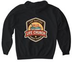 I got baptized, a Black Gildan Softstyle Pullover Hoodie (back-view)