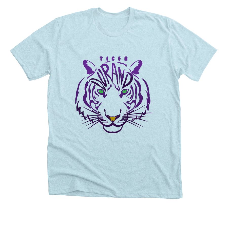 Purple Tiger Durand Collection, a Heather Ice Blue Premium Unisex Tee