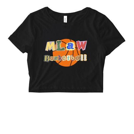 MLaw Crop Tops, a Black Women's Fitted Cropped Tee