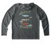 Swag Sale: Celebrate Spawner Season, a Dark Smoke Grey UV Performance Long Sleeve Hoodie (back-view)