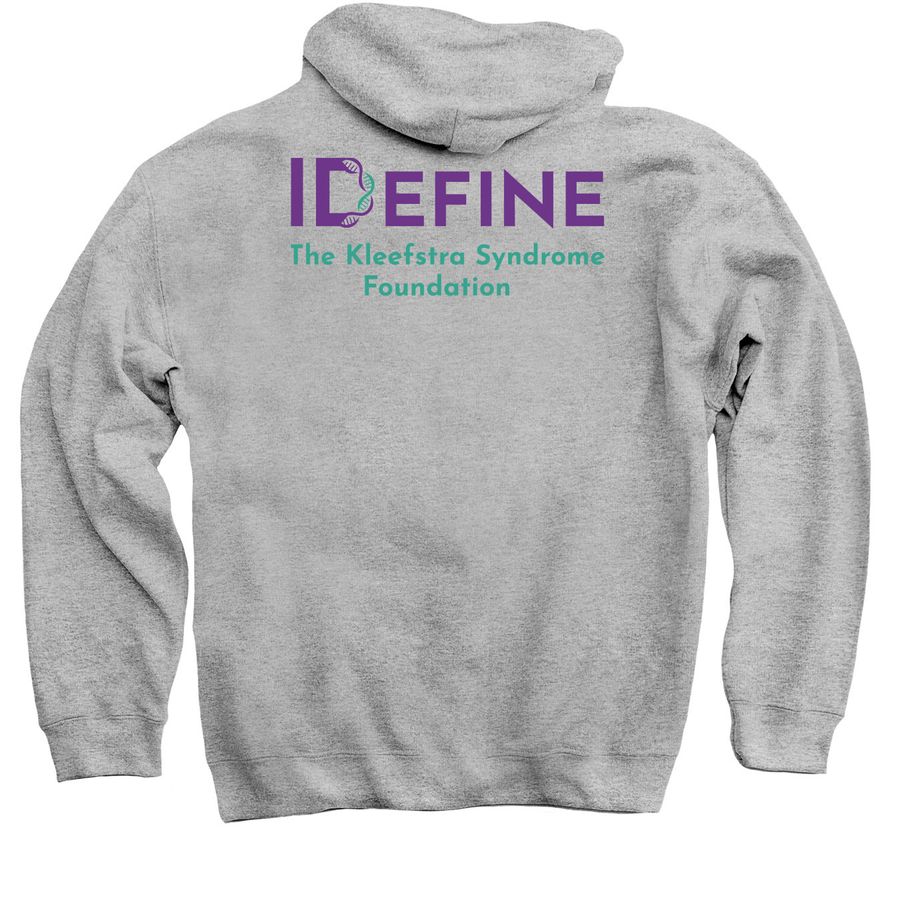 Kleefstra Syndrome Awareness, a Sport Grey Pullover Hoodie (back-view)