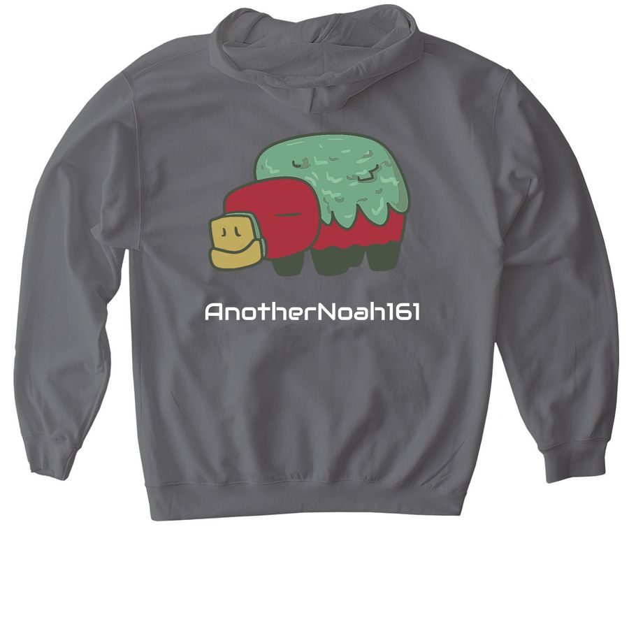 AnotherNoah161 Merch, a Charcoal Gildan Softstyle Pullover Hoodie (back-view)
