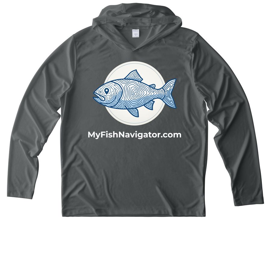 Hoodie, a Dark Smoke Grey UV Performance Long Sleeve Hoodie