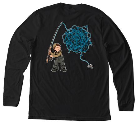 Tangled MHSST Logo Front/Back - M, a Solid Black Blend Premium Long Sleeve Tee (back-view)