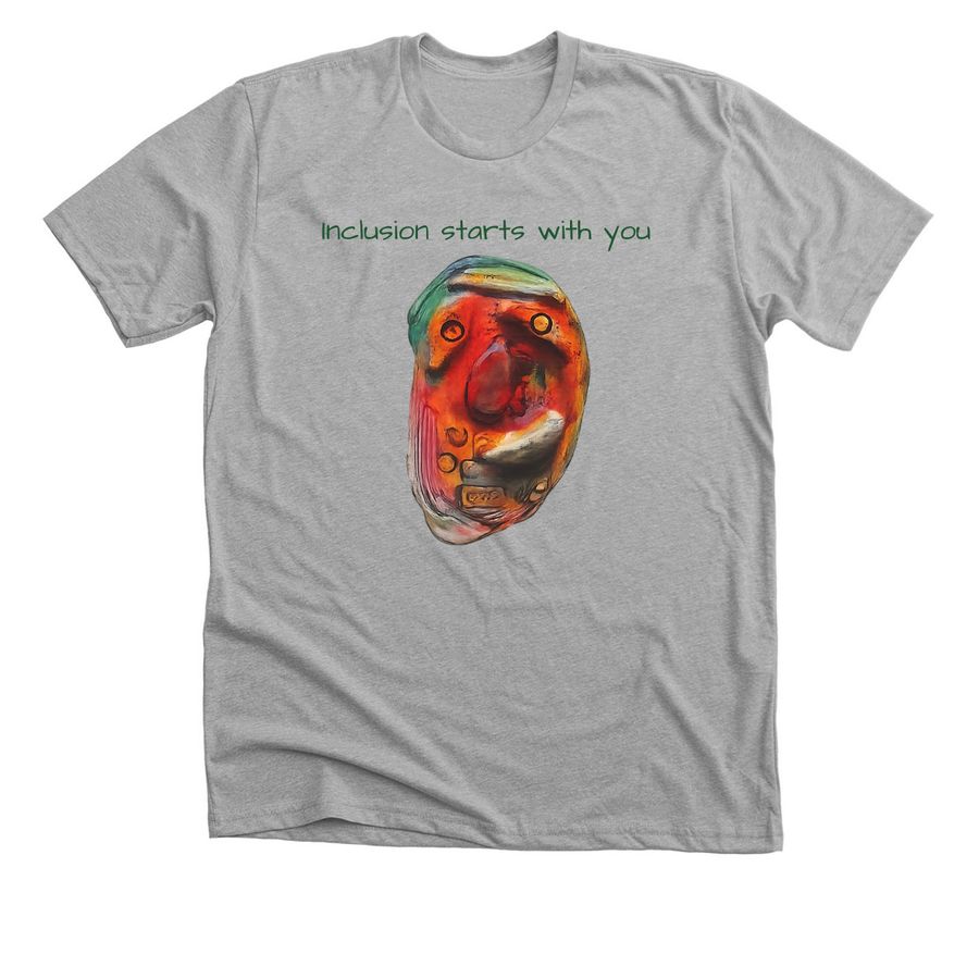 The many faces of Autism, a Athletic Heather Premium Unisex Tee