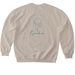 She Laughs Without Fear-Design front & back, a Sand Softstyle Crewneck Sweatshirt (back-view)