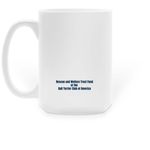 Landsharks and Lattes Mugs, a White Large Coffee Mug (back-view)