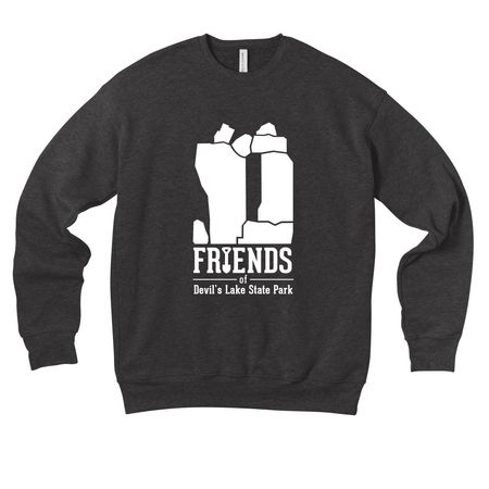 Friends Logo Shirts, a Dark Grey Heather Premium Drop Shoulder Sweatshirt