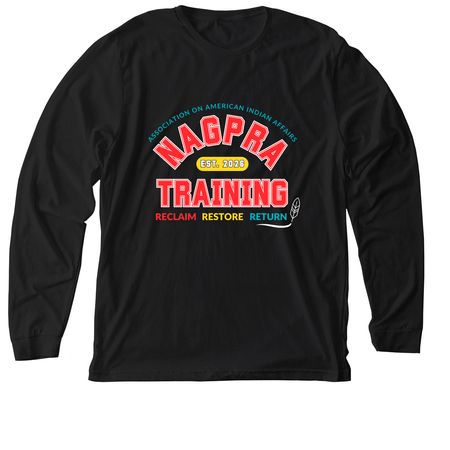 Repatriation Supporter - NAGPRA Training, a Solid Black Blend Premium Long Sleeve Tee