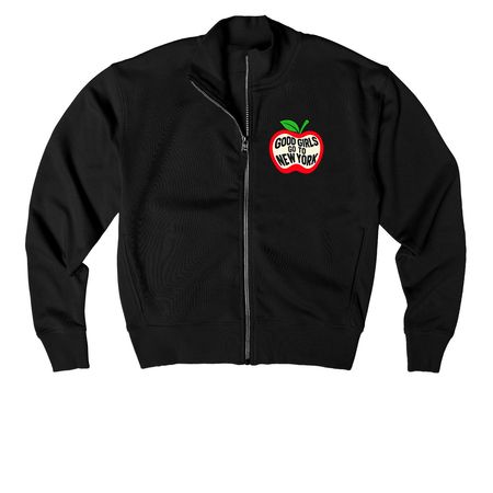 Official&nbsp;Good Girls Go to New York Hoodie, a Black Women's French Terry Zip Up Jacket