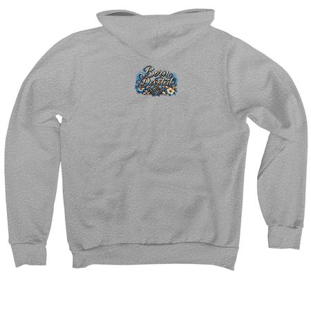 Cancer- The Guardian, a Athletic Heather Premium Pullover Hoodie (back-view)