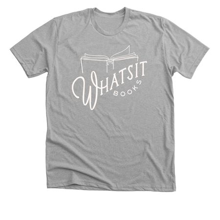 Whatsit Books Merch Shop, a Athletic Heather Premium Unisex Tee