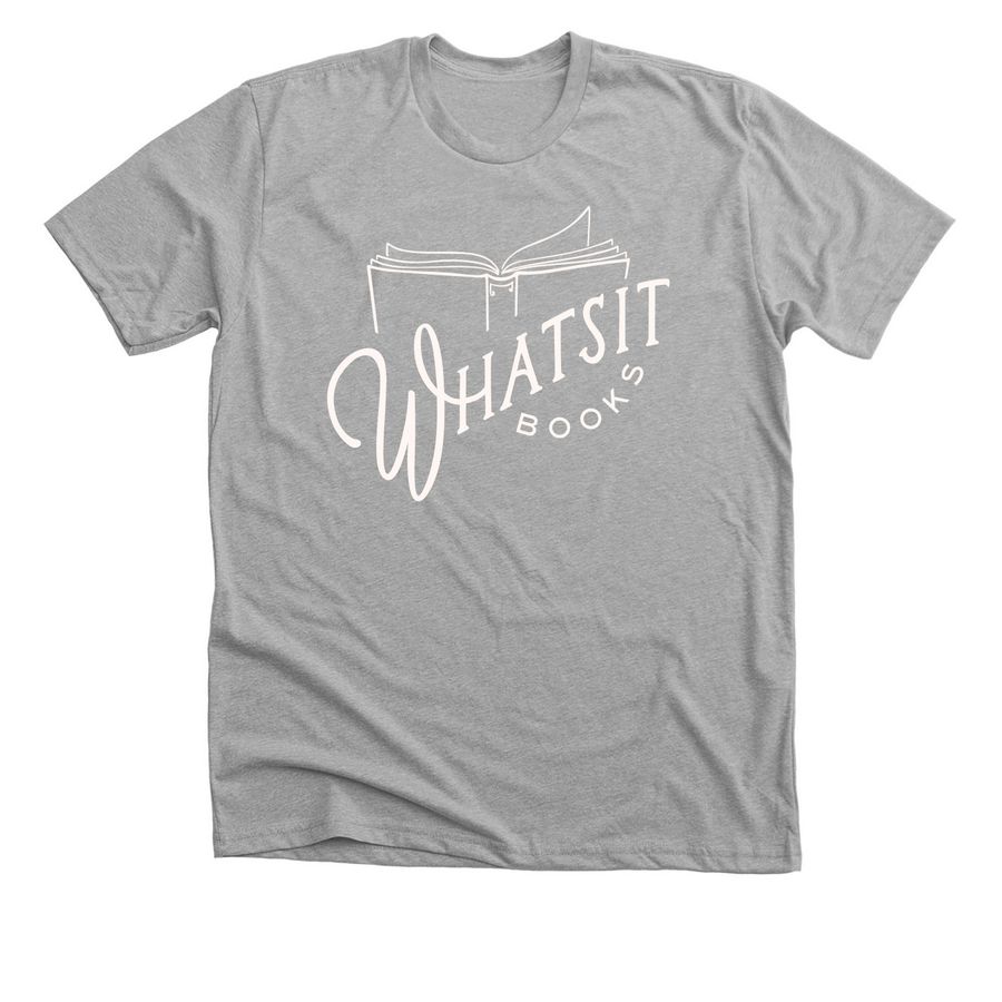 Whatsit Books Merch Shop, a Athletic Heather Premium Unisex Tee