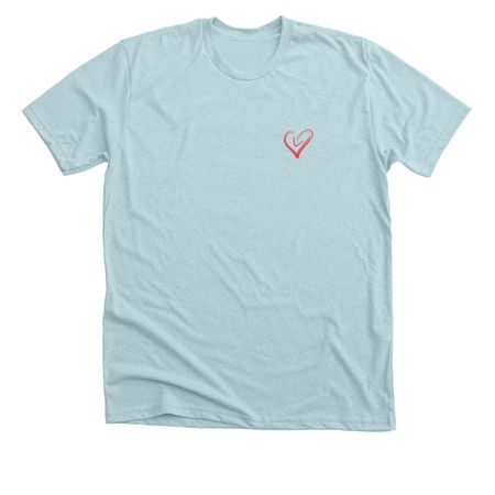 Classic Heart!, a Heather Ice Blue Premium Unisex Tee