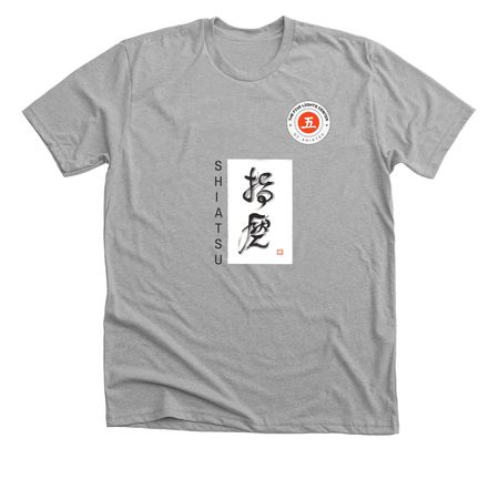 ShiAtsu Calligraphy2, a Athletic Heather Premium Unisex Tee