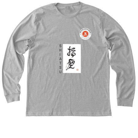 ShiAtsu Calligraphy2, a Athletic Heather Premium Long Sleeve Tee