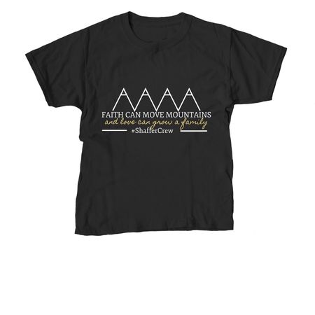 Faith Can Move Mountains | #ShafferCrew, a Black Youth Unisex Tee