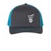 Even as Jesus loves me!, a Charcoal/ Neon Blue Printed Snapback Trucker Cap