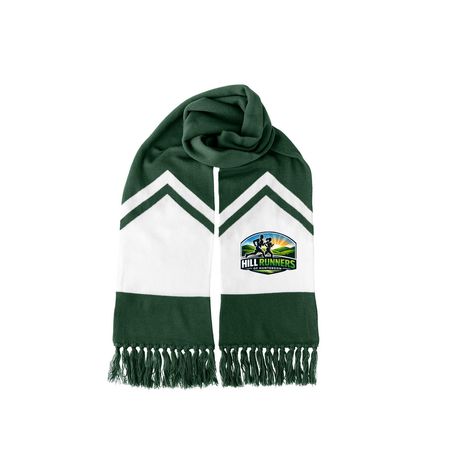 HRH Scarves, a Forest Green/ White Two-Tone Gameday Scarf