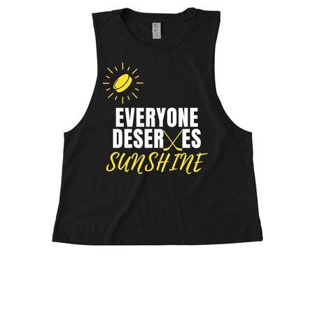 Everyone Deserves Sunshine, a Deep Black Allmade Eco Triblend Women?s Muscle Tank