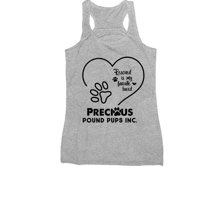 Help US save more pups!!!!, a Athletic Heather Women's Racerback