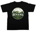 Rogers & Co. lawn care services&nbsp;, a Black Comfort Colors Unisex Tee (back-view)