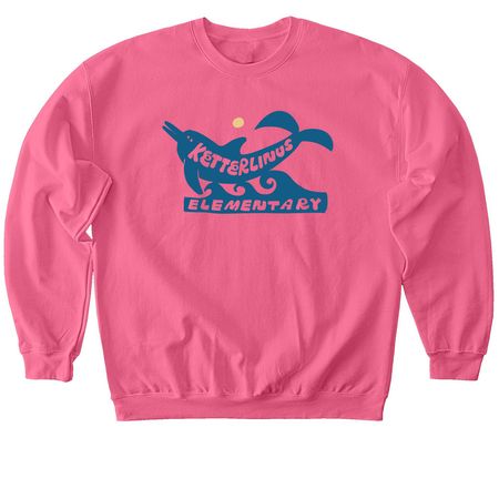 Dolphin Crewneck Sweatshirt, a Pink Lemonade Softstyle Crewneck Sweatshirt