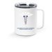 Sailfish run on caffeine, a White Stainless Steel Travel Mug