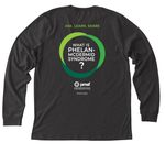 Phelan-McDermid Syndrome Awareness Day 2026, a Dark Grey Heather Premium Long Sleeve Tee (back-view)