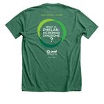 Phelan-McDermid Syndrome Awareness Day 2026, a Heather Grass Green Premium Unisex Tee (back-view)