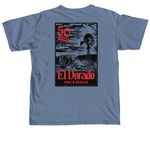 EL Dorado Fire & Rescue 50th Anniversary, a Blue Jean Comfort Colors Unisex Tee (back-view)