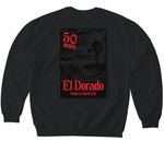 EL Dorado Fire & Rescue 50th Anniversary, a Black Softstyle Crewneck Sweatshirt (back-view)
