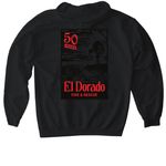 EL Dorado Fire & Rescue 50th Anniversary, a Black Gildan Softstyle Pullover Hoodie (back-view)
