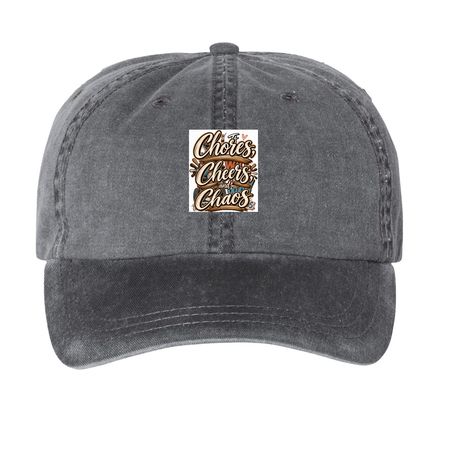 CCC, a Black Printed Pigment Dye Baseball Cap