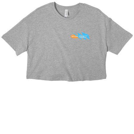 WORRIERS (Back), a Athletic Heather Women?s Cropped Cotton Tee