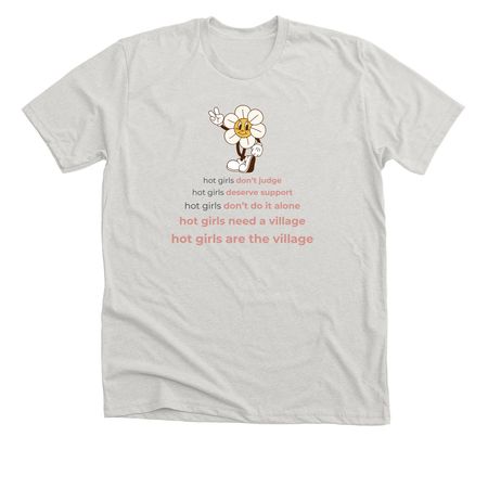 hot girls don't judge, a Heather Cement Premium Unisex Tee