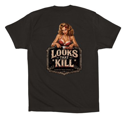 Looks That Kill, a Black Premium Cotton Tee