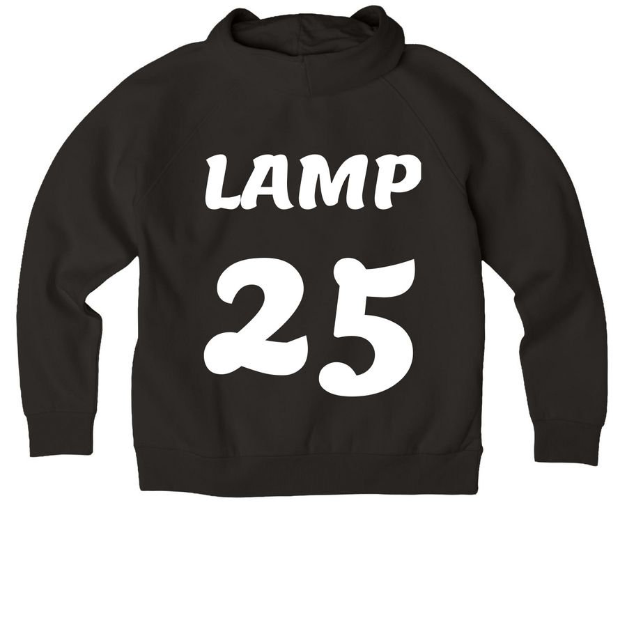 Lamp, a Deep Black Allmade Organic CVC Pullover Hoodie (back-view)