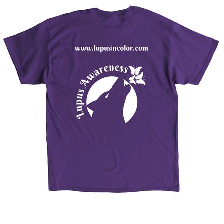 Warrior Fight, a Purple Classic Unisex Tee (back-view)