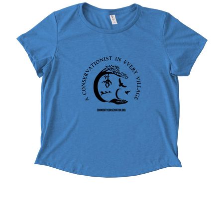 A Conservationist in Every Village&nbsp;, a Azure Blue Allmade Eco Triblend Women?s Scoop Neck Tee