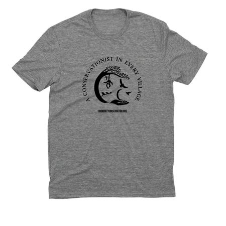 A Conservationist in Every Village&nbsp;, a Aluminum Grey Allmade Eco Triblend Unisex Tee