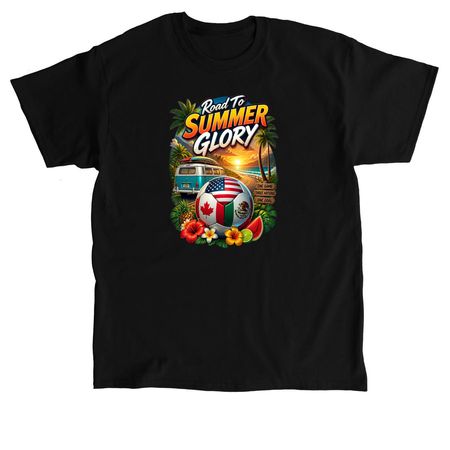 USA Canada Mexico Summer Football Road Tri, a Black Classic Unisex Tee
