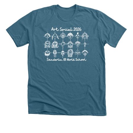 Art Social, a Heather Deep Teal Premium Unisex Tee