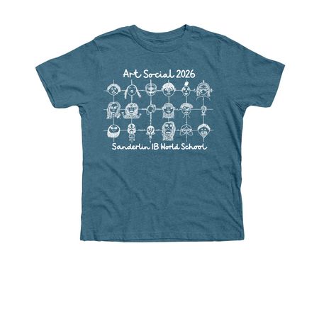 Art Social, a Heather Deep Teal Premium Youth Tee