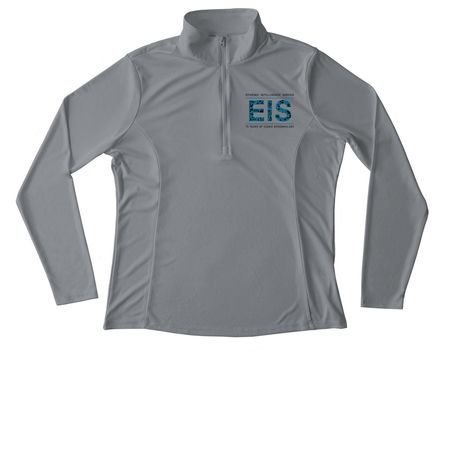 EIS 75th Anniversary Polo & Quarter Zip, a Grey Concrete Women's Performance Quarter Zip Pullover